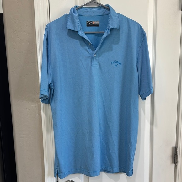 Callaway Blue Polo Shirt Classic Short-Sleeve Design / D28 - Picture 1 of 4